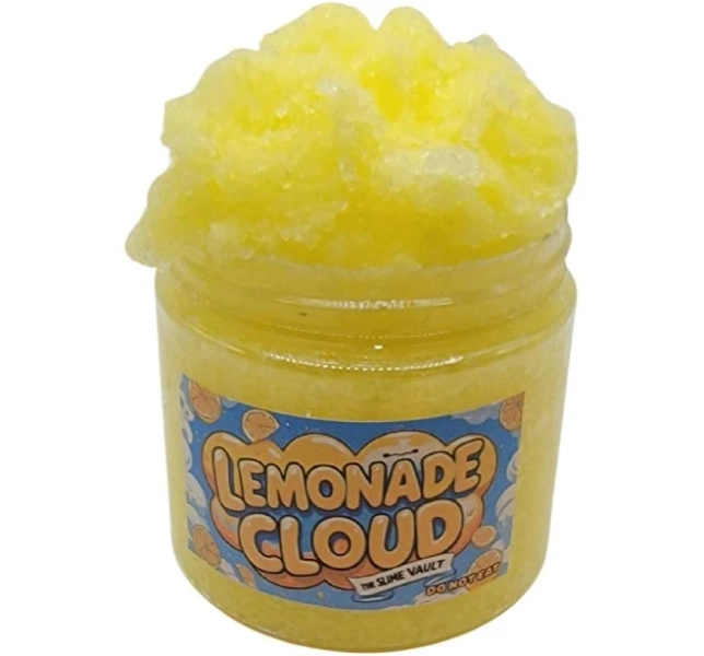 Lemonade Cloud Slime – Yellow Cloud Slime with Lemon Scent | Fluffy Drizzle Slime | Soft Scented Slime for Kids & Adults