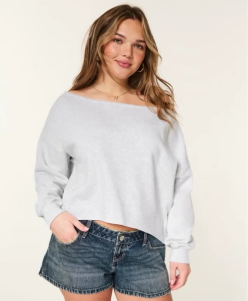 Hollister Feel Good Easy Off-the-Shoulder Sweatshirt