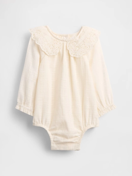Baby Eyelet Collar Bubble Bodysuit