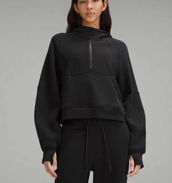 lululemon Women's Scuba Oversized Half-Zip Hoodie - Size M/L | Black