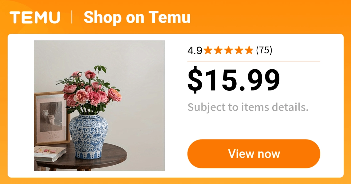 1pc ceramic vase vintage blue white ceramic vase dining - Temu