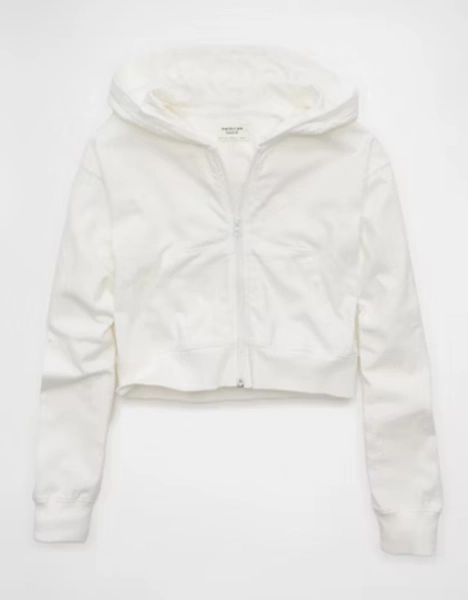 AE Cropped Zip-Up Hoodie