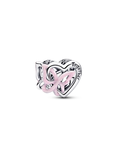 Entwined Heart & Butterfly Charm