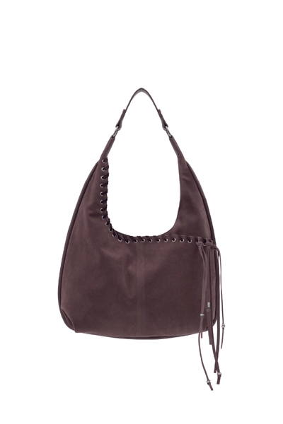 12/2 Pre-order delivery [2nd restock] Medium slash hobo bag (suede taupe)