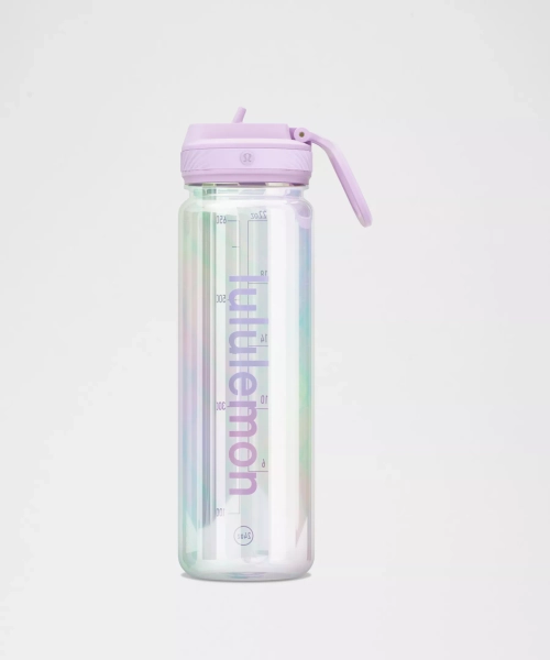 Back To Life Clear Bottle 24oz Straw Lid *Iridescent - Iridescent/Sheer Violet - ONE SIZE