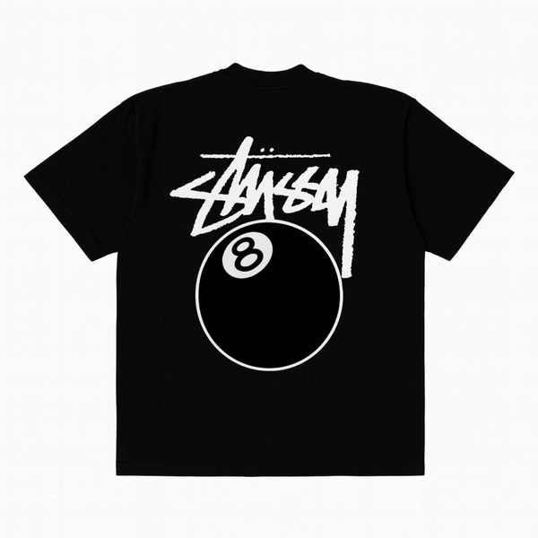 Stüssy 8-Ball Graphic T-Shirt – Black Streetwear...