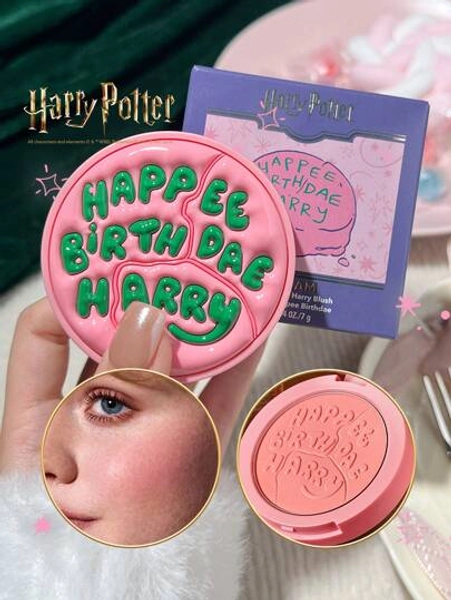 Harry Potter™ X SHEGLAM Happee Birthdae Harry Blushpowder Blush Non-Fading Natural Pigment Rare Brand Beauty Makeup Face Paint Cosmetic For Women Girls Perfect For Fall Winter Ideal For Y2K Fancy Fashion Suitable For Birthday Christmas Present Party Ready Best Color