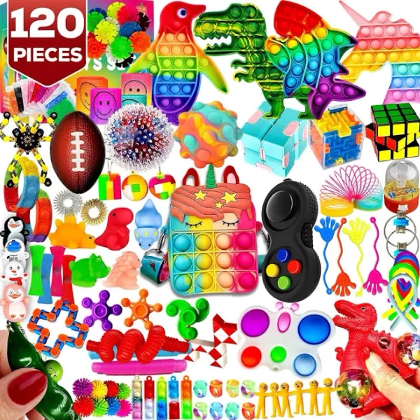 Cart In Mart 120 Pack Deluxe Bundle Sensory Fidget Toys For Kids Adults