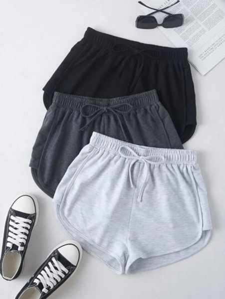 Lunelith SHEIN Lunessa 3 Pack Tie Front Track Shorts