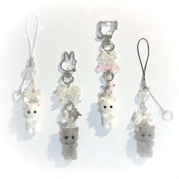 furry kitten keychain handmade y2k women fashion - AliExpress 36