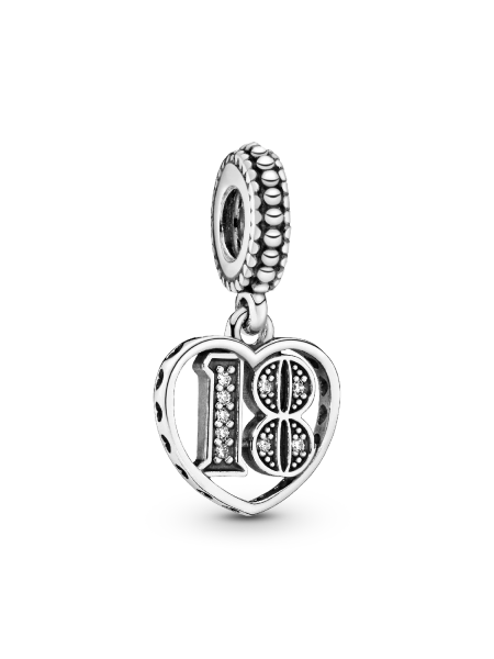 18th Celebration Dangle Charm