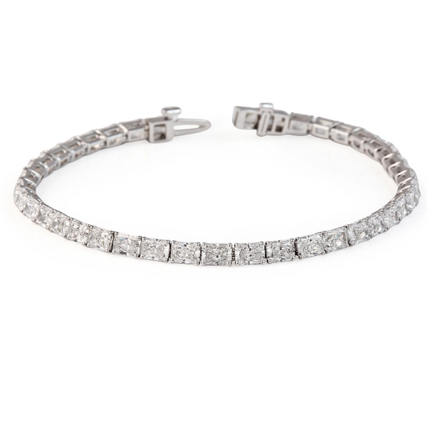 7.20 carat Radiant Cut Lab Diamond East-West Tennis Bracelet