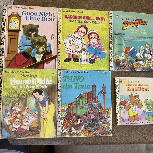 Vintage A Little Golden Book Lot Of 6 Books Hardcover