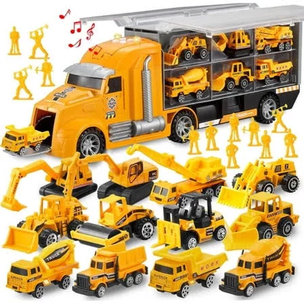 Joyfy 25 in 1 Die-Cast Construction Big Truck Toys