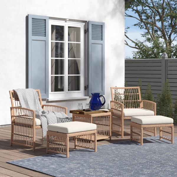 Lark Manor™ Anthippi 2 - Person Outdoor Seating Group with Cushions & Reviews | Wayfair
