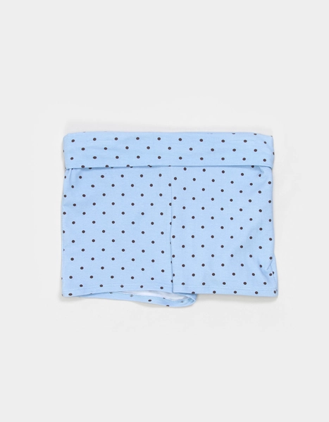 FULL TILT Dot Girls Fold Over Micro Shorts - BLUE COMBO - XS