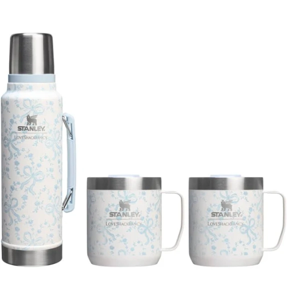 Stanley 1913 Coquette Bow Winter Ice Bottle & Buddy Cups Set