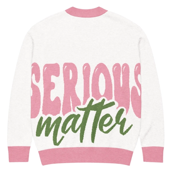Serious Matter Knitted Cardigan - Alpha Kappa Alpha Sorority, Inc Inspired Sweater