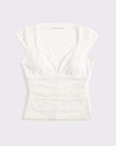 The A&F Zoe Bra-Free Lace Top