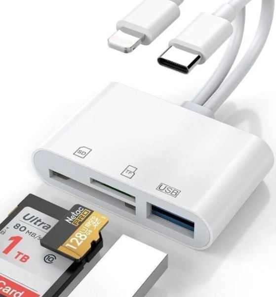 3-in-1 USB C SD Card Reader Adapter