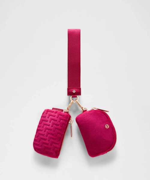 Dual Pouch Wristlet *L Monogram Velvet - Berry Rumble - ONE SIZE