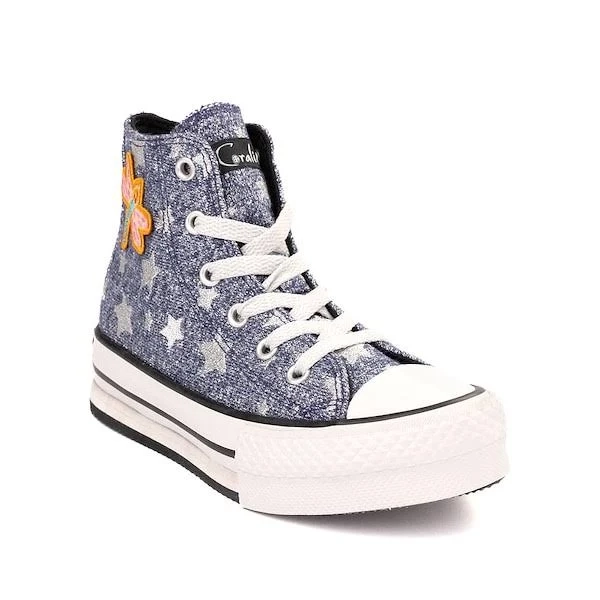 Converse x Coraline Chuck Taylor All Star EVA Lift High-Top Sneaker - Little Kid - Dark Blue - Girls - Size 13