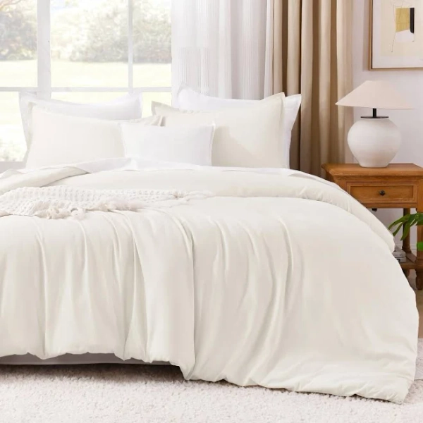 Litanika Ivory Comforter Set Twin/twin Xl Size, 2 Pieces Lightweight