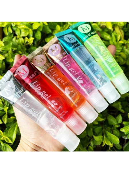 6Pcs Fruity Flavor Watery Glossy Lip Gloss Set Clear Lip Gel Hydrating Moisturizing Lip Gloss Women Lips Makeup Wholesale