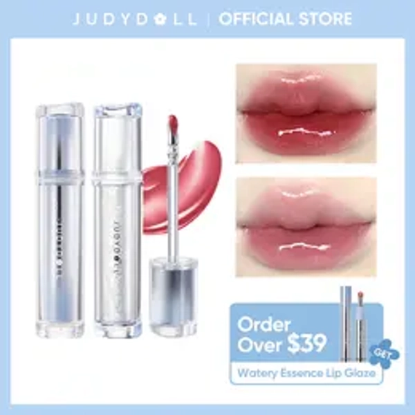 JUDYDOLL Ice Watery Lip Gloss, Blur, Mirror Lip Glaze, Glossy Lip Stain, Transfer-Proof, Metal Applicator, Waterproof, Long-Lasting, Moisturizing, Liquid Lipsticks, Plumping, Not Easy To Fade, Halloween Makeup, Cosmetics, Christmas Gift