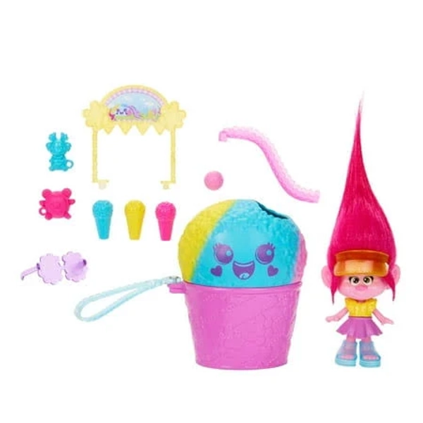 DreamWorks Trolls Fun Fair Surprise Fairfest Queen Poppy Small Doll and 10 Accessories