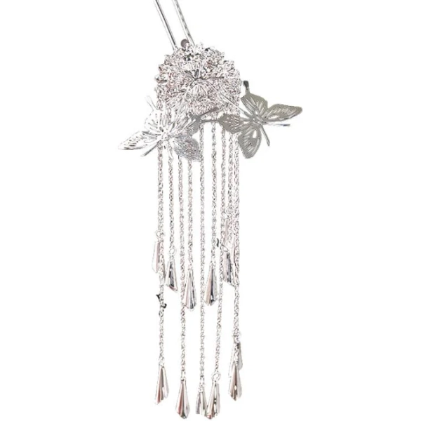 Hmong Chinese Metal Fringed Hairpin