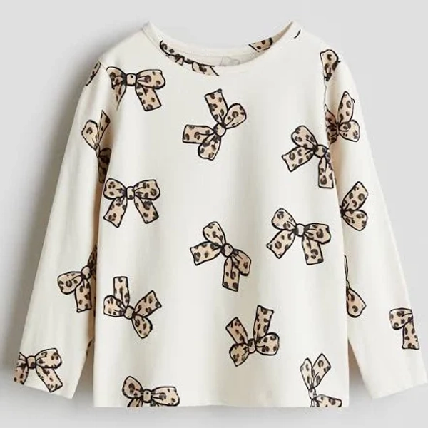 h&m Light Printed Jersey Top