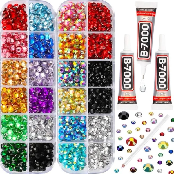 Ultimate Rhinestone Bedazzler Kit: 11000 Gems & B7000 Glue For