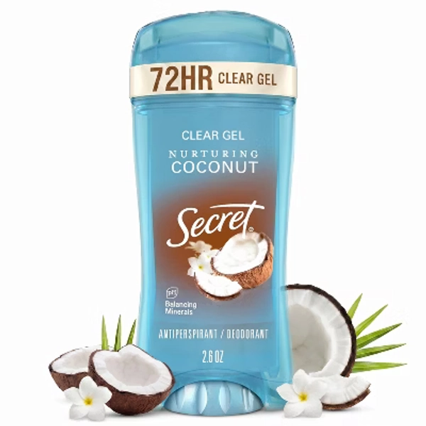 Secret Fresh Clear Gel Antiperspirant & Deodorant - Coconut Scent - 2.6oz: Body Care, Underarm Protection