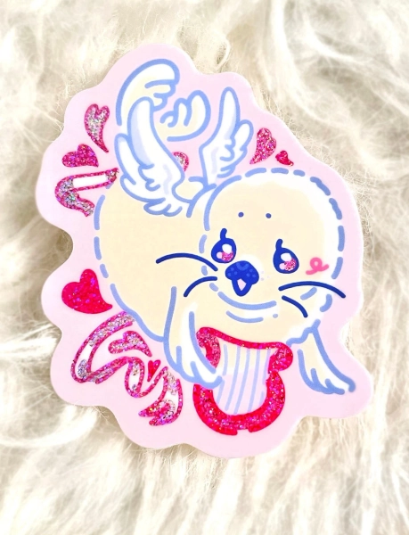 Harp Seal Glitter Sticker