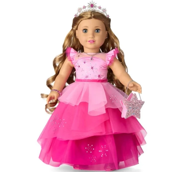American Girl 2024 Pink Stardust Holiday Collector Doll Swarovski