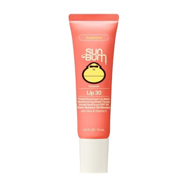 Sun Bum Tinted Lip Sunscreen - Sunset Cove - 0.5 fl oz: SPF 30, Liquid Form, Zinc Oxide, Coconut Scent