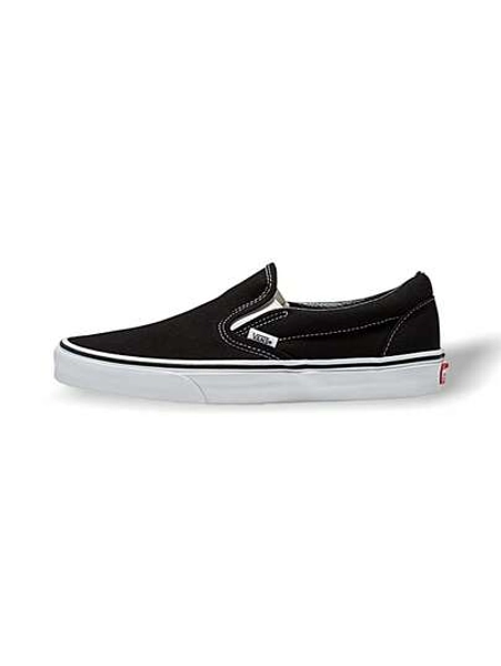 Vans Slip-On Unisex Sneakers Breathable Sweat Absorption Easy To Wash Lightweight Versatile Daily Black/White VN000EYEBLK