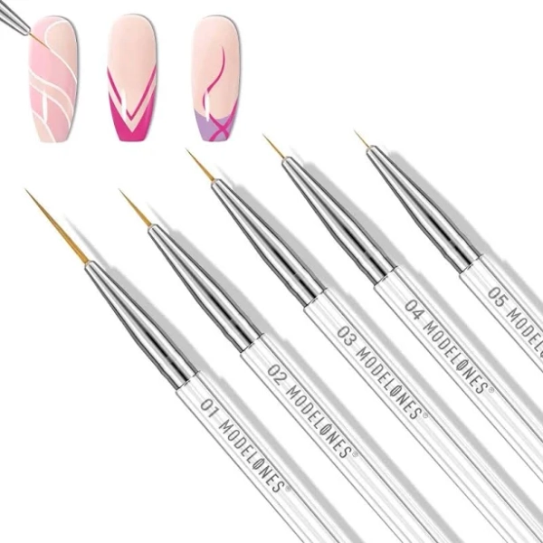 5Pcs Pure Nail Art Liner Brushes Set | Modelones
