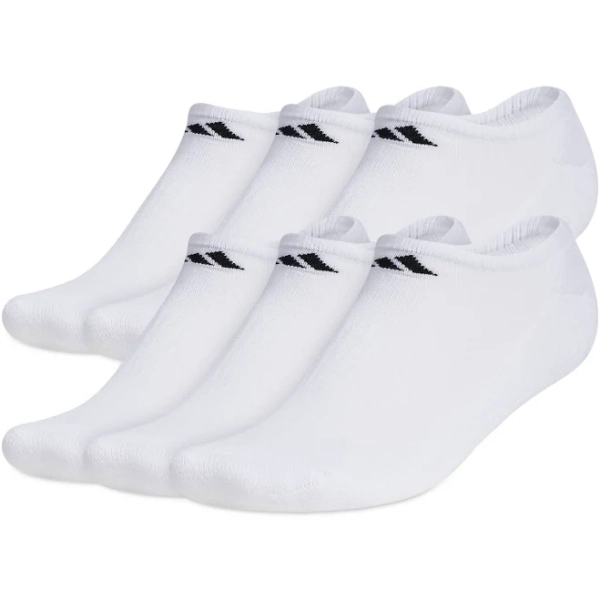 Adidas Men's Athletic Cushioned No Show Socks 6-Pack