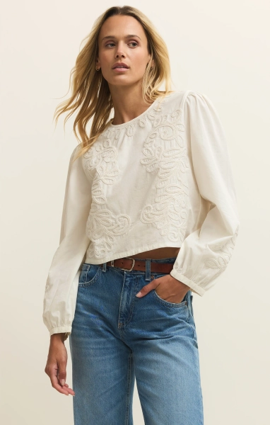 Tatiana Embroidered Cropped Top