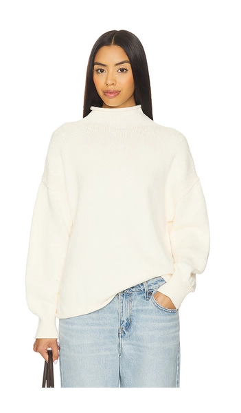 x We The Free Torres Roll Neck Sweater In Sugar Swizzle