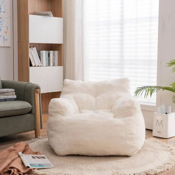 Viv + Rae Tufted Foam Bean Bag Chair