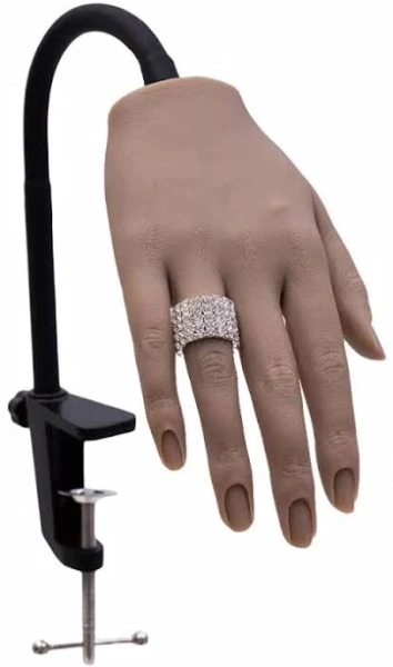 Realistic Silicone Nail Training Practice Fake Hand