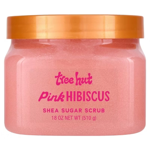 Tree Hut Pink Hibiscus Shea Sugar Body Scrub - 18oz: Exfoliating, Paraben-Free, Multi-Use, For Normal & Dry Skin