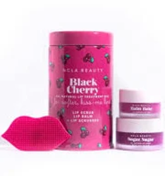 NCLA Beauty Black Cherry Lip Care Duo and Lip Scrubber