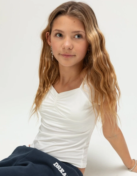 RSQ Girls Butter Soft Cinch Top - IVORY