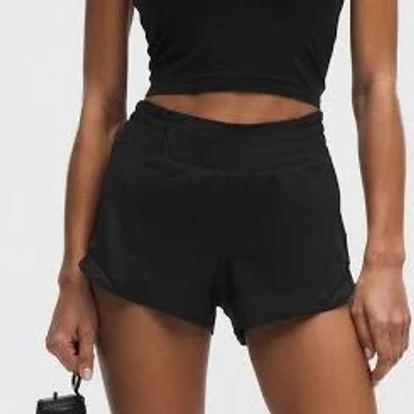 lululemon Hotty Hot Shorts | Women's High-Rise Lined Short 2.5" | Size 6 | Black,Neutral