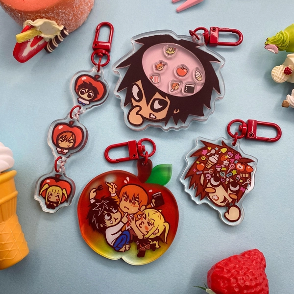 Apple Anime Acrylic Charm Keychains
