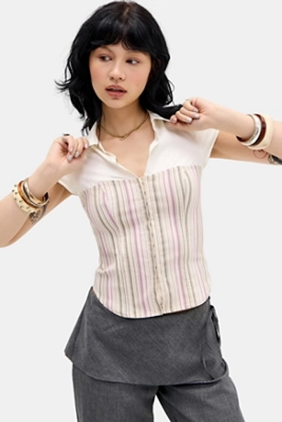 Silence + Noise Lila Hybrid Shirt